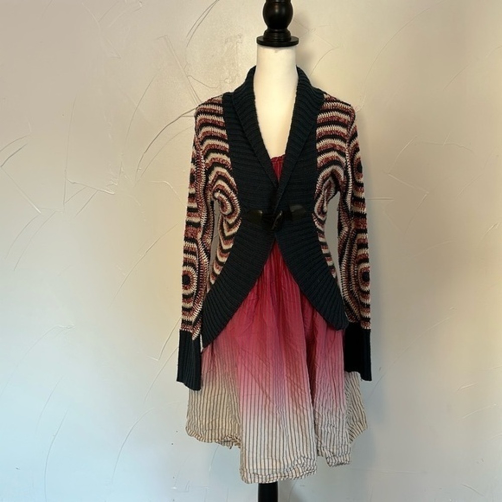 Desigual Crochet Granny Cardigan Sweater GUC L